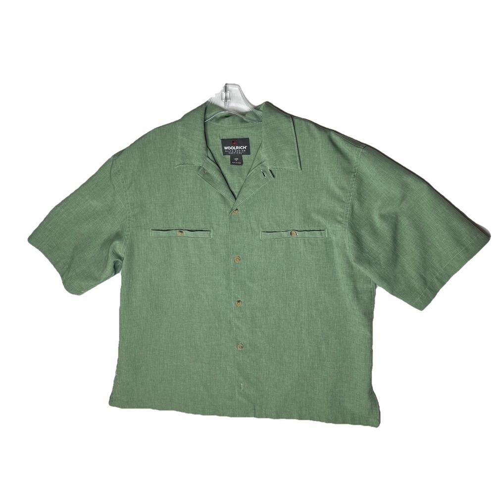 Woolrich Elite Series Tactical Button-Up Shirt EDC/CCW Mens M Sage Green